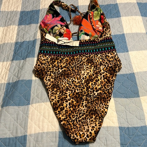 Sunshine 79 Swimsuit One Piece Reversible Tropical Leopard Print NWOT size 8 - Picture 7 of 13